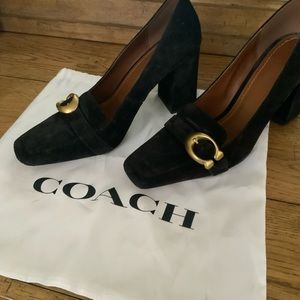 Coach Black Suede Pump